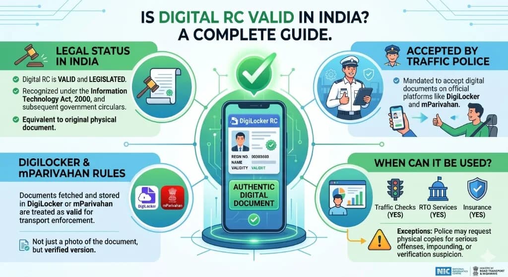 Is Digital RC Valid in India? Traffic Police Rules & Legal Status Explained